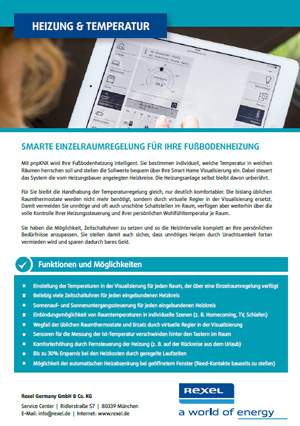 plug&play KNX - Infomaterial - Factsheet Heizung und Temperatur